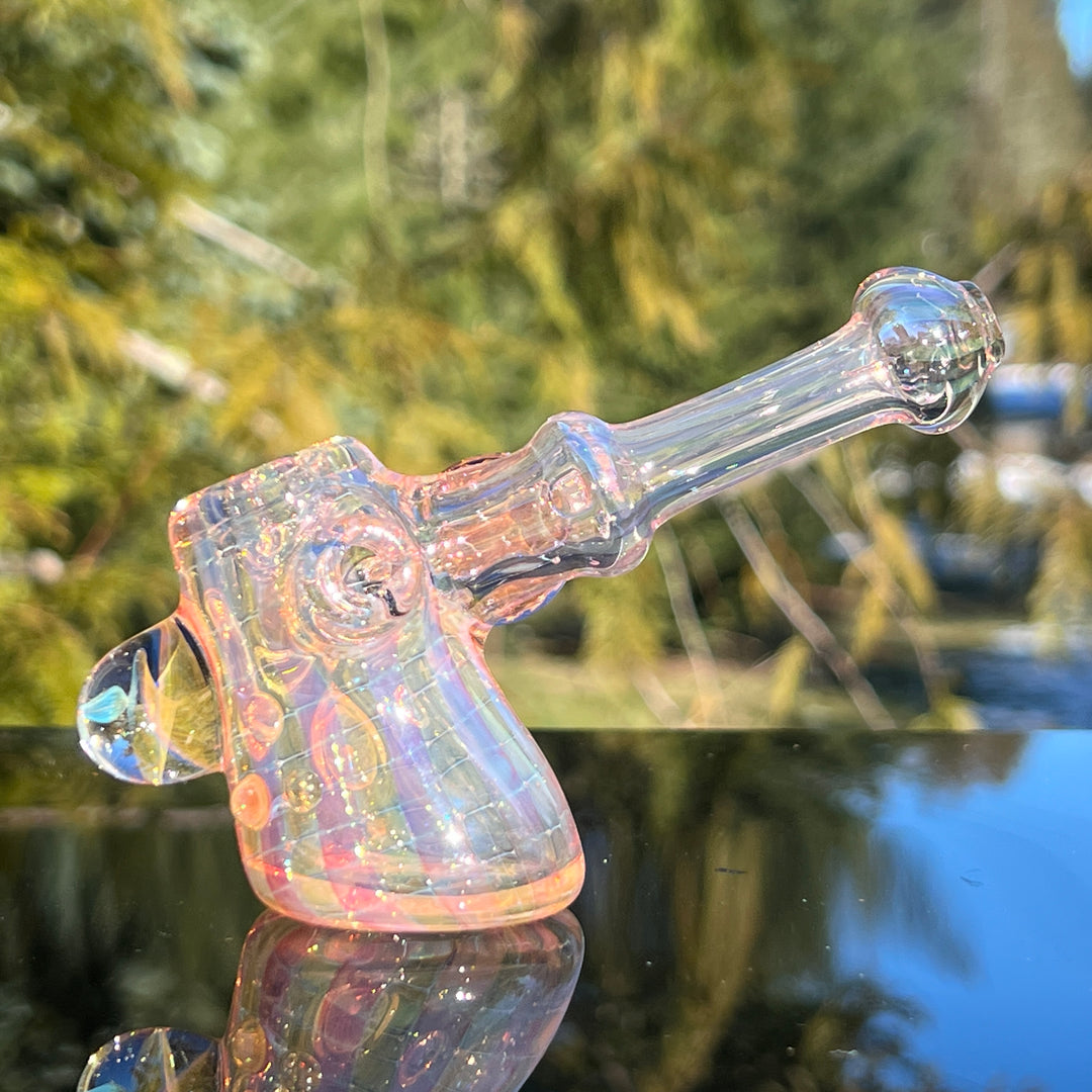 Gold Fumed Standing Hammer Glass Pipe Sugar Shack