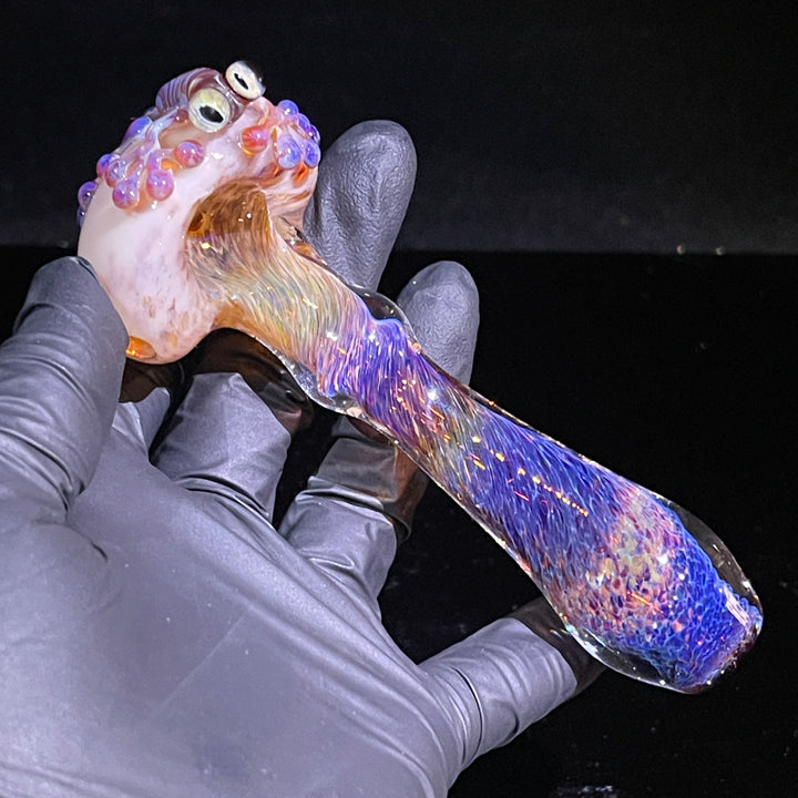 Purple Magic Frog Spoon Glass Pipe Beezy Glass