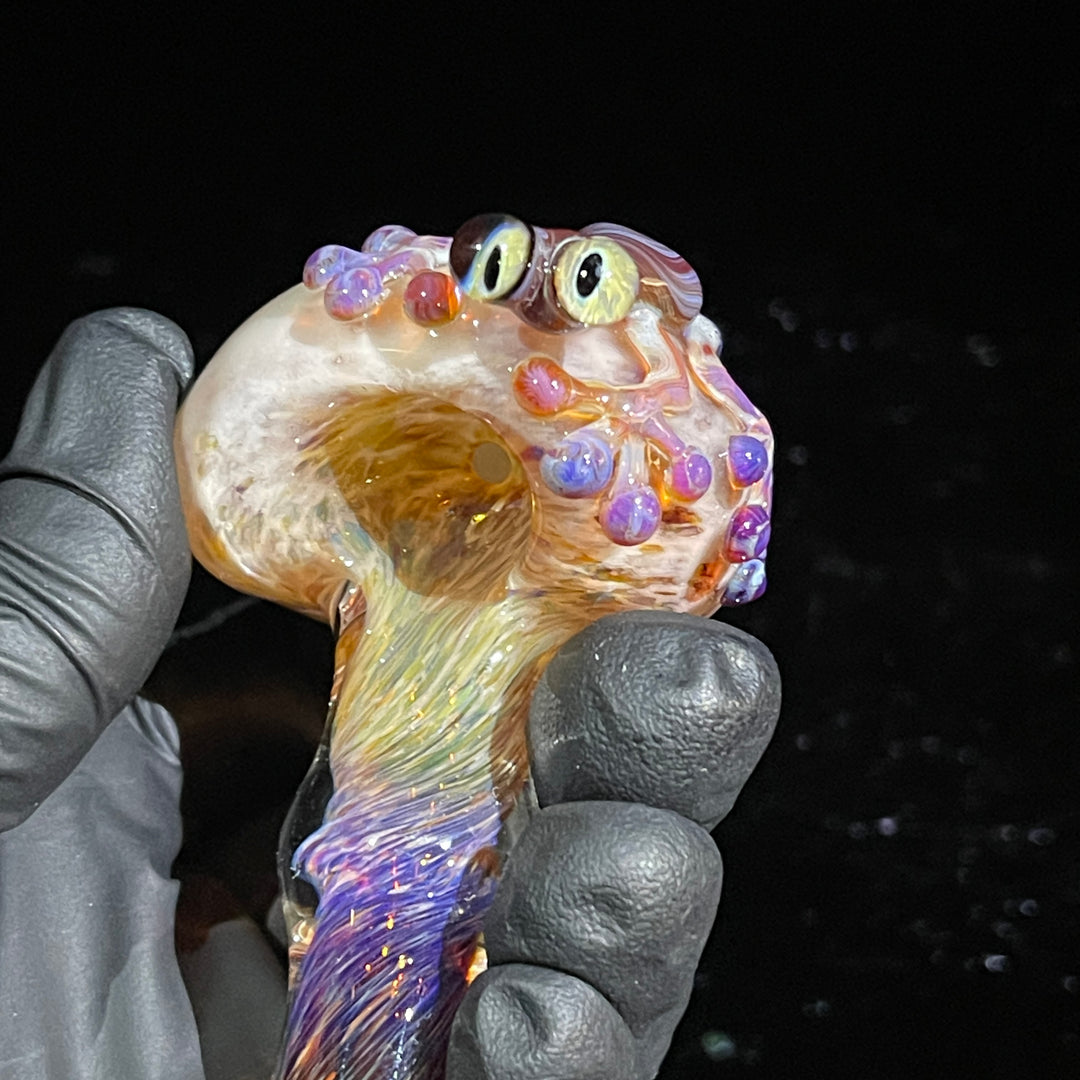 Purple Magic Frog Spoon Glass Pipe Beezy Glass