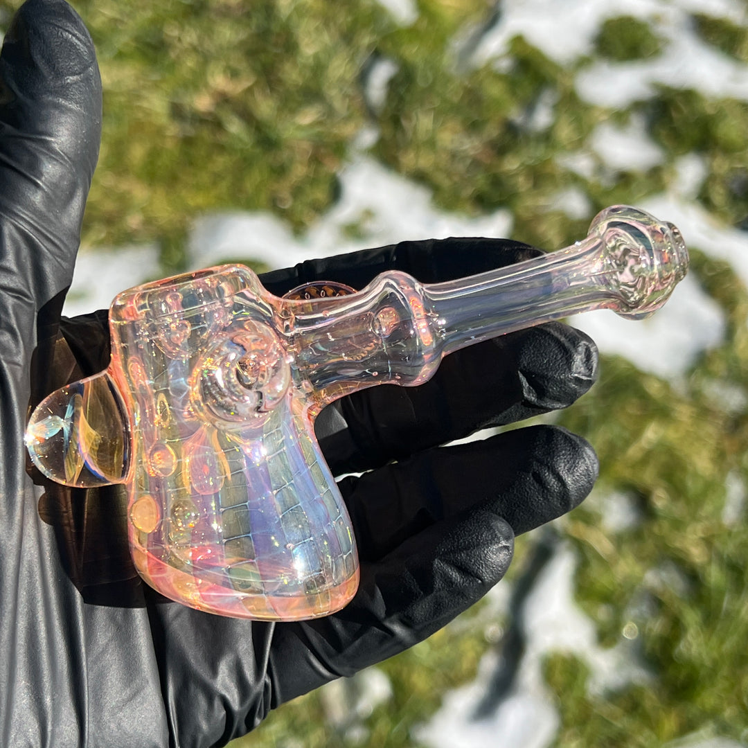 Gold Fumed Standing Hammer Glass Pipe Sugar Shack