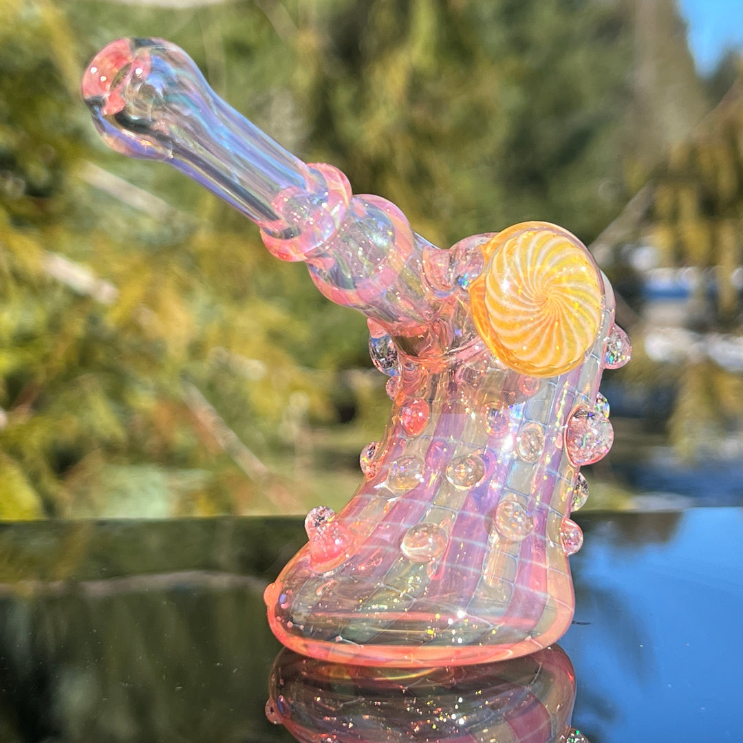 Gold Fumed Standing Hammer Glass Pipe Sugar Shack