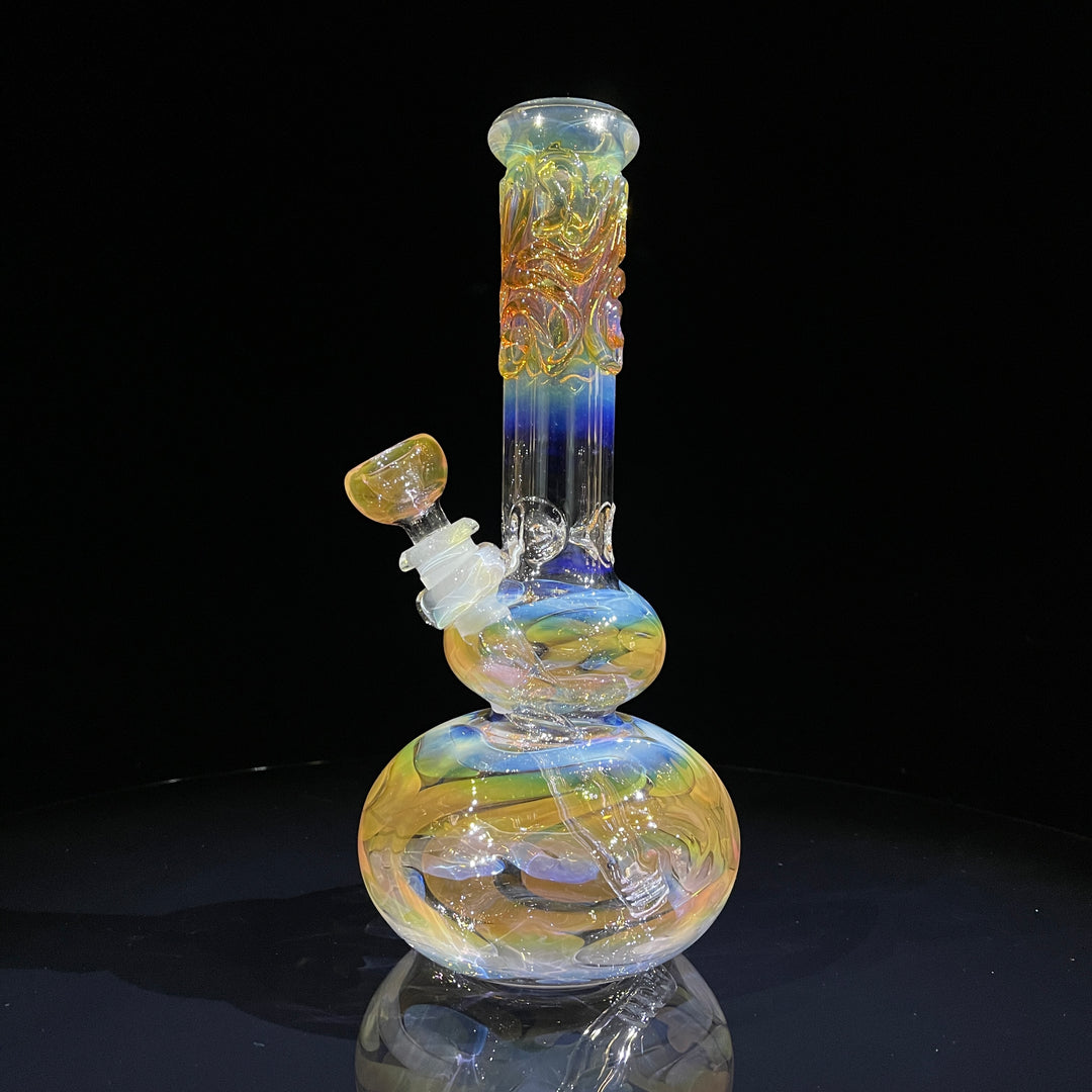 9.5" Fumed Double Bubble Bong Glass Pipe Mary Jane's Glass