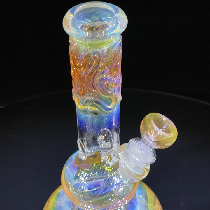 9.5" Fumed Double Bubble Bong Glass Pipe Mary Jane's Glass