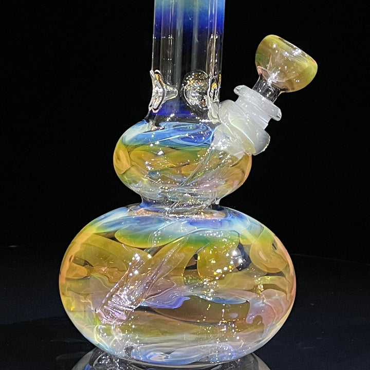 9.5" Fumed Double Bubble Bong Glass Pipe Mary Jane's Glass