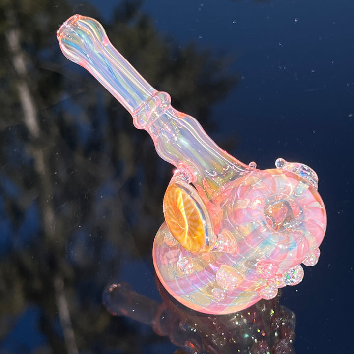 Gold Fumed Standing Hammer Glass Pipe Sugar Shack