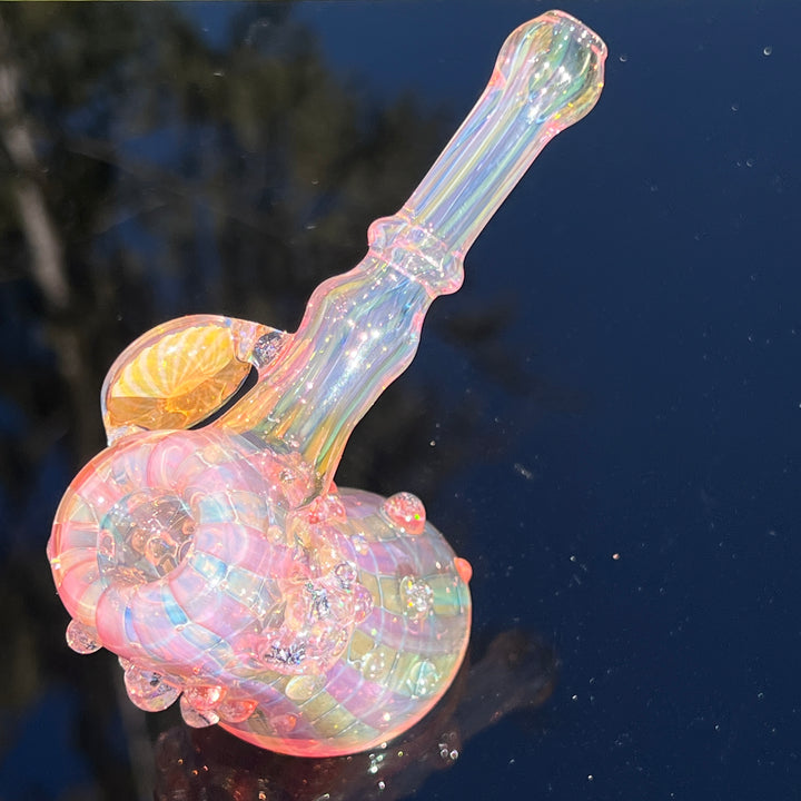 Gold Fumed Standing Hammer Glass Pipe Sugar Shack