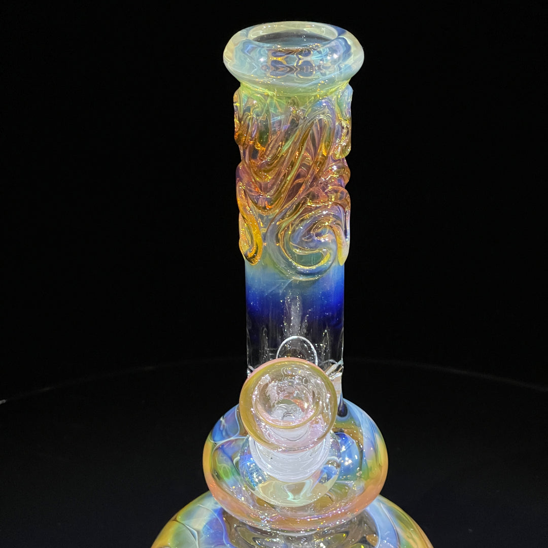 9.5" Fumed Double Bubble Bong Glass Pipe Mary Jane's Glass