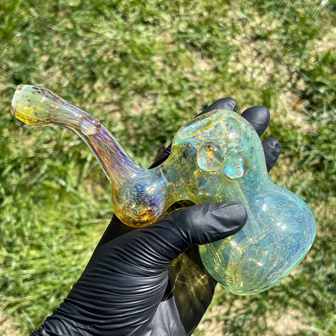 Smooth as Frit Bubbler Glass Pipe Sable Haze   