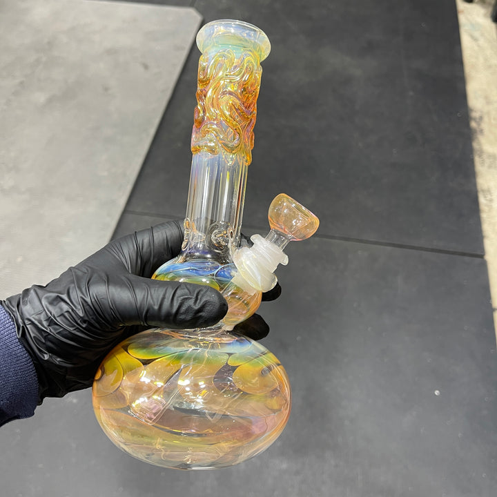 9.5" Fumed Double Bubble Bong Glass Pipe Mary Jane's Glass