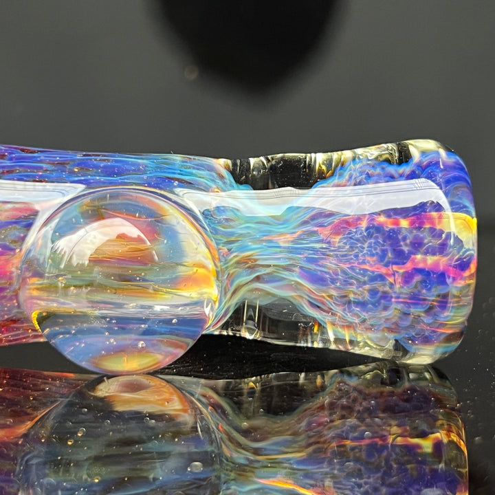 Purple Nebula Chillum Glass Pipe Tako Glass   