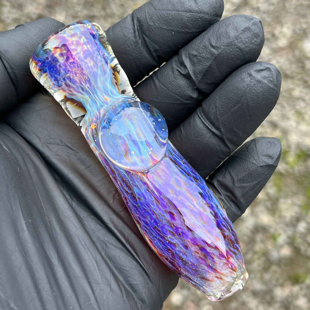 Purple Nebula Chillum Glass Pipe Tako Glass   