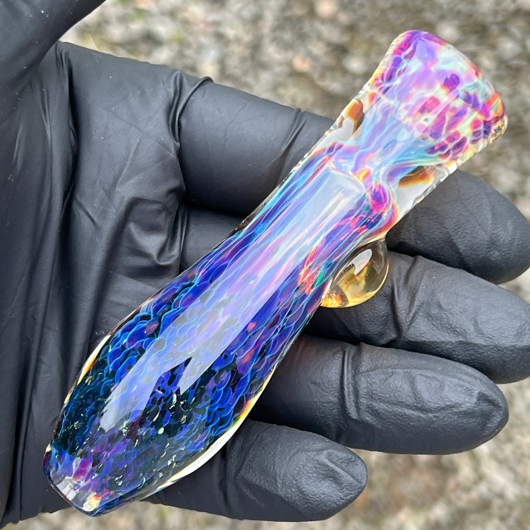 Purple Nebula Chillum Glass Pipe Tako Glass   