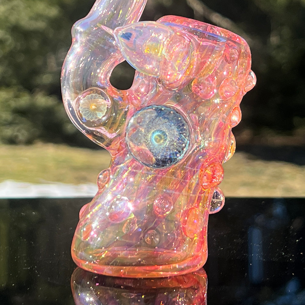 Gold Fumed Stand-Up Dry Pipe Glass Pipe Sugar Shack