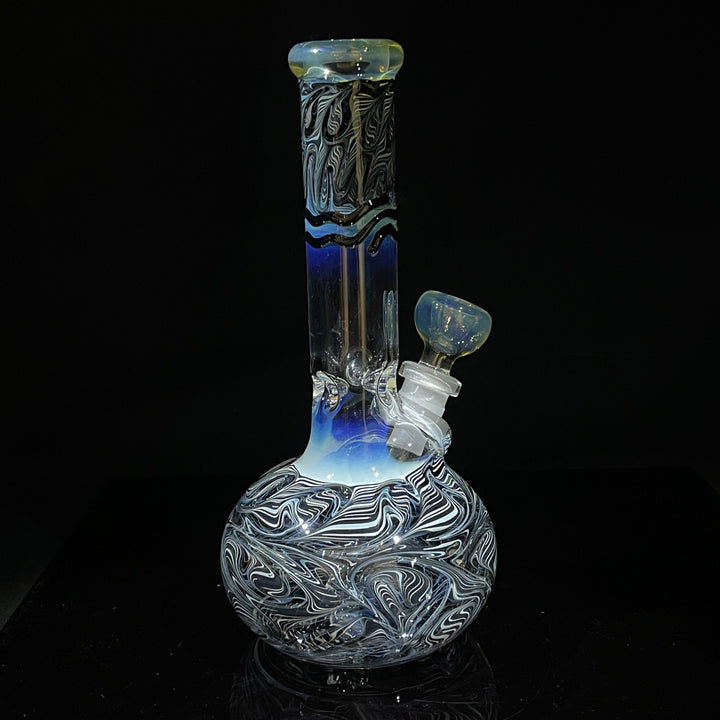 8" Bubble Color Rake Bong Glass Pipe Mary Jane's Glass