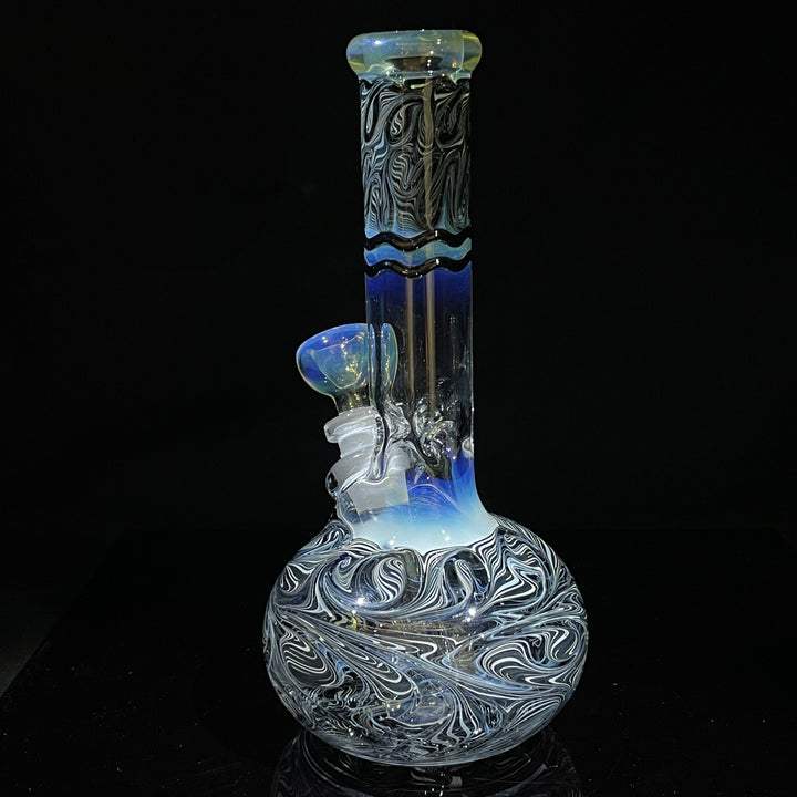 8" Bubble Color Rake Bong Glass Pipe Mary Jane's Glass