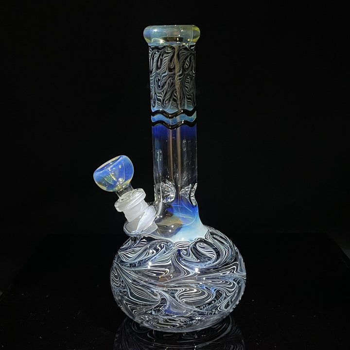 8" Bubble Color Rake Bong Glass Pipe Mary Jane's Glass