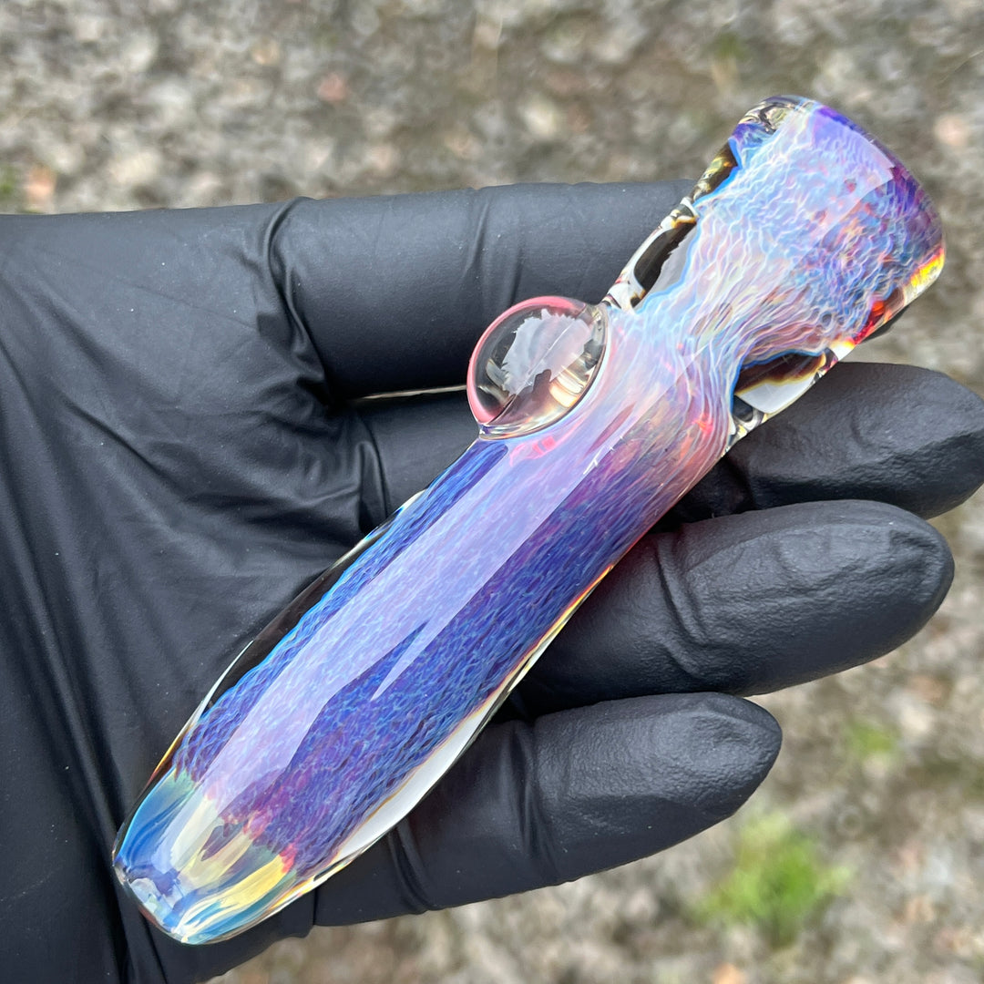 Purple Nebula Chillum Glass Pipe Tako Glass   