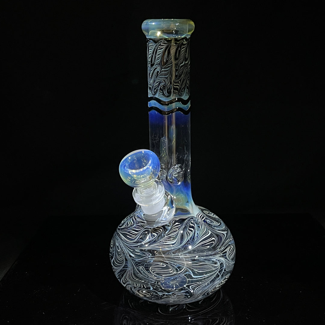 8" Bubble Color Rake Bong Glass Pipe Mary Jane's Glass