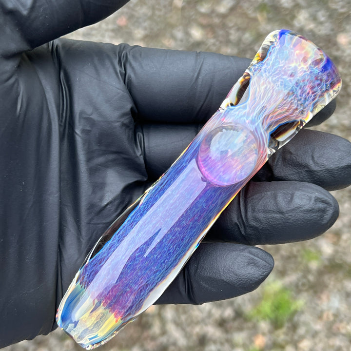 Purple Nebula Chillum Glass Pipe Tako Glass   