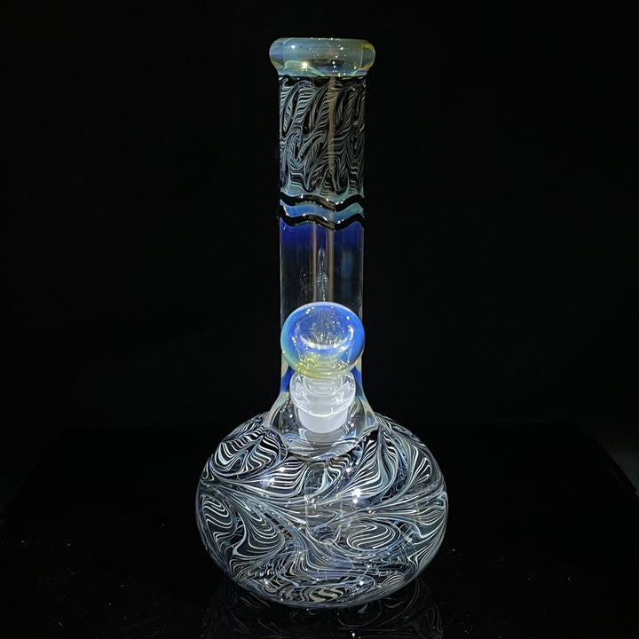 8" Bubble Color Rake Bong Glass Pipe Mary Jane's Glass