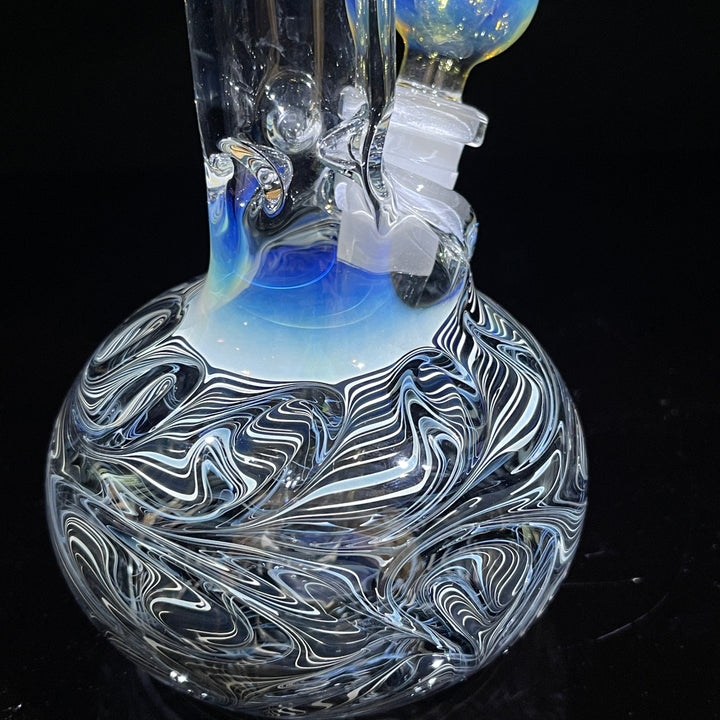 8" Bubble Color Rake Bong Glass Pipe Mary Jane's Glass