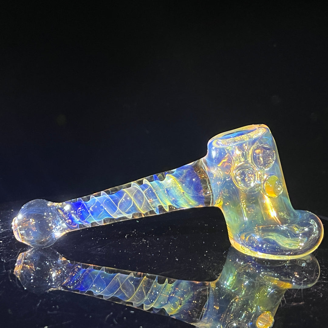 Silver Fumed Hash Hammer Glass Pipe Crondo Glassics   