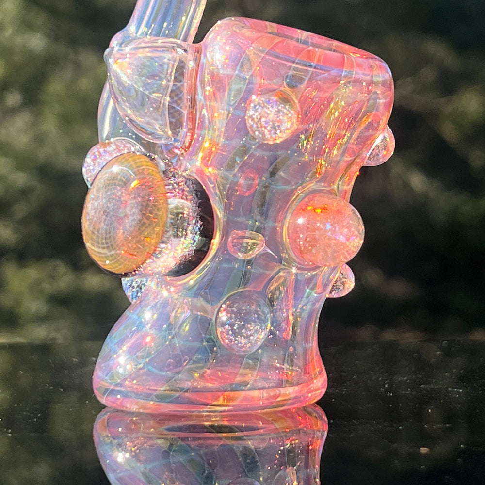 Gold Fumed Stand-Up Dry Pipe Glass Pipe Sugar Shack