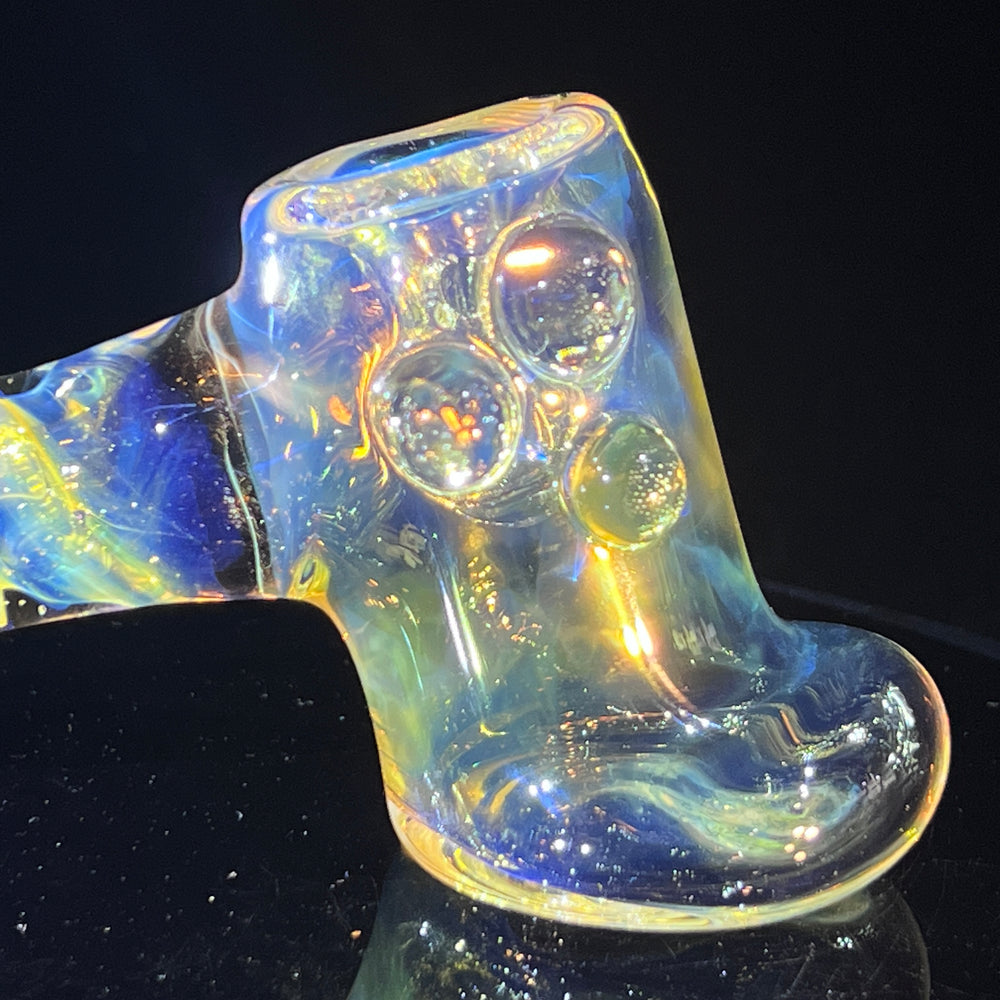 Silver Fumed Hash Hammer Glass Pipe Crondo Glassics   