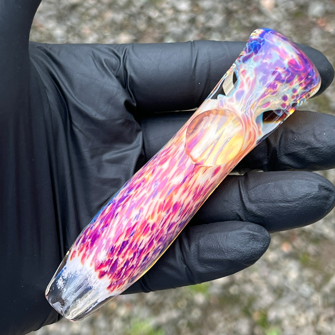 Purple Nebula Chillum Glass Pipe Tako Glass   