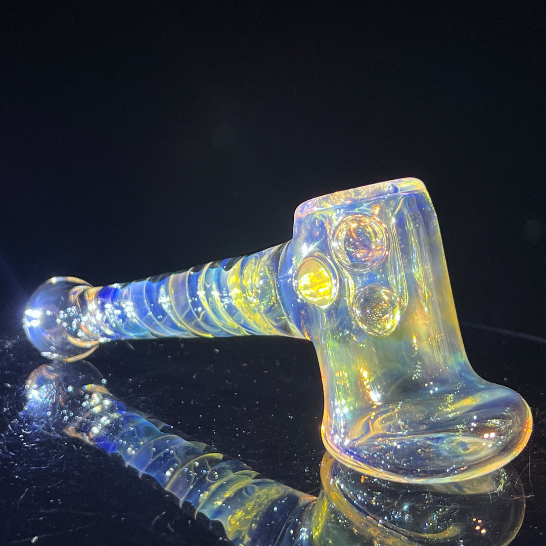 Silver Fumed Hash Hammer Glass Pipe Crondo Glassics   