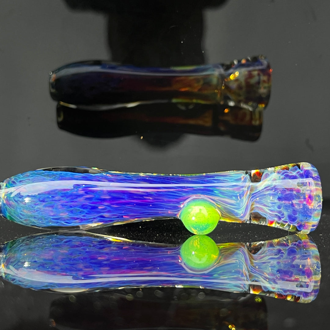 Purple Nebula Chillum Glass Pipe Tako Glass   