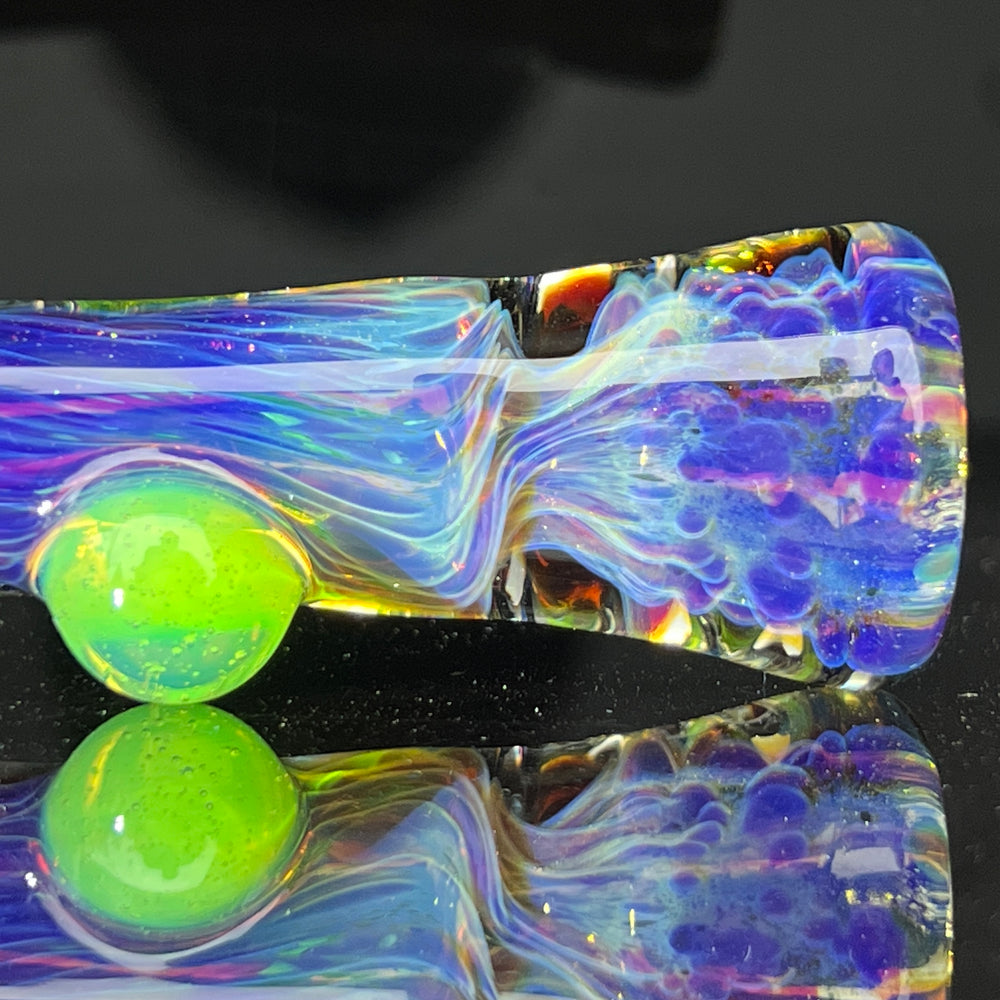 Purple Nebula Chillum Glass Pipe Tako Glass   