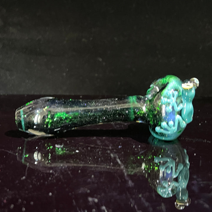 Green Frog Spoon Glass Pipe Beezy Glass   