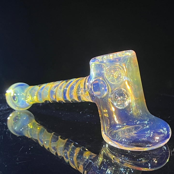 Silver Fumed Hash Hammer Glass Pipe Crondo Glassics   