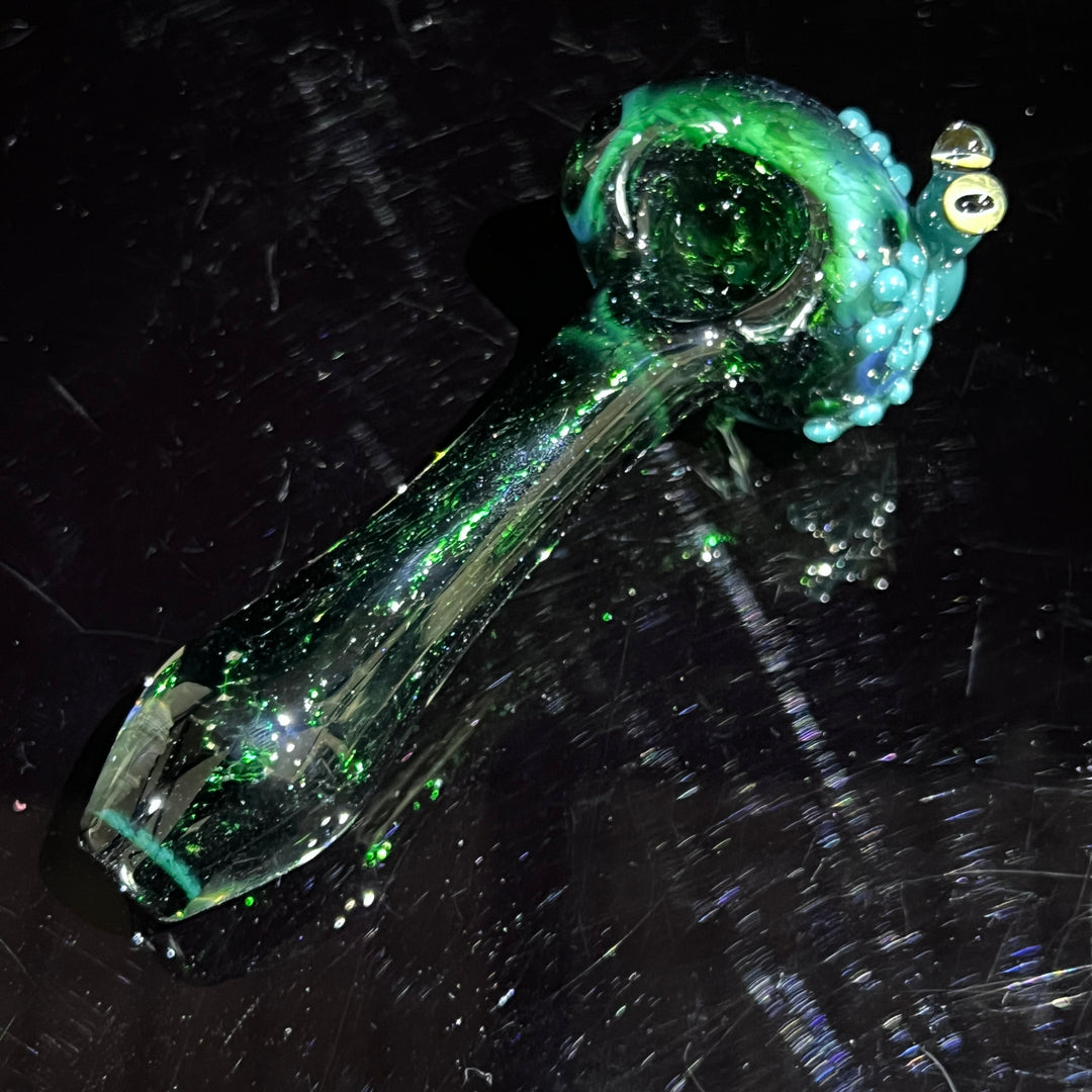 Green Frog Spoon Glass Pipe Beezy Glass   