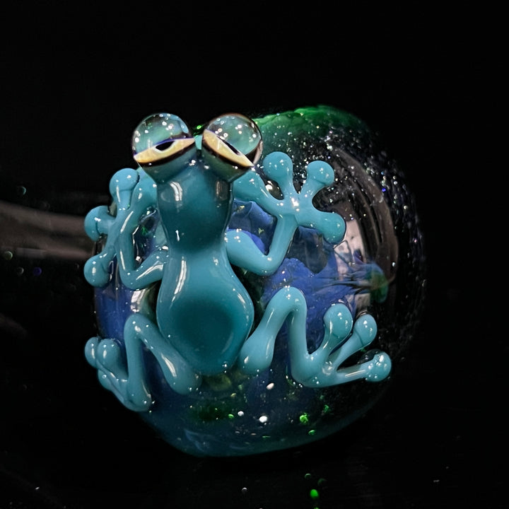 Green Frog Spoon Glass Pipe Beezy Glass   