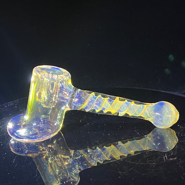 Silver Fumed Hash Hammer Glass Pipe Crondo Glassics   