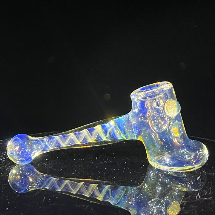 Silver Fumed Hash Hammer Glass Pipe Crondo Glassics   