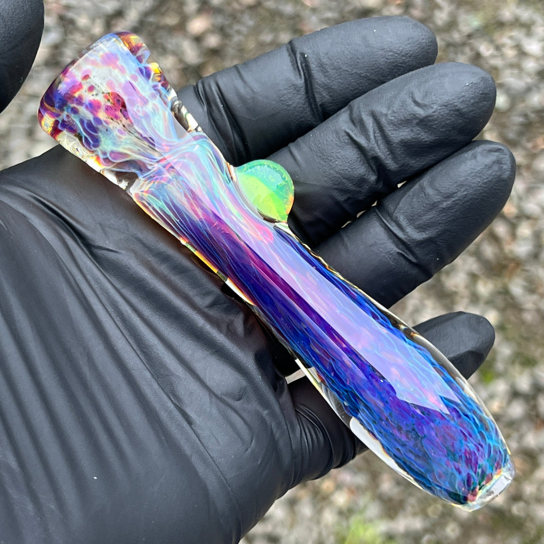 Purple Nebula Chillum Glass Pipe Tako Glass   