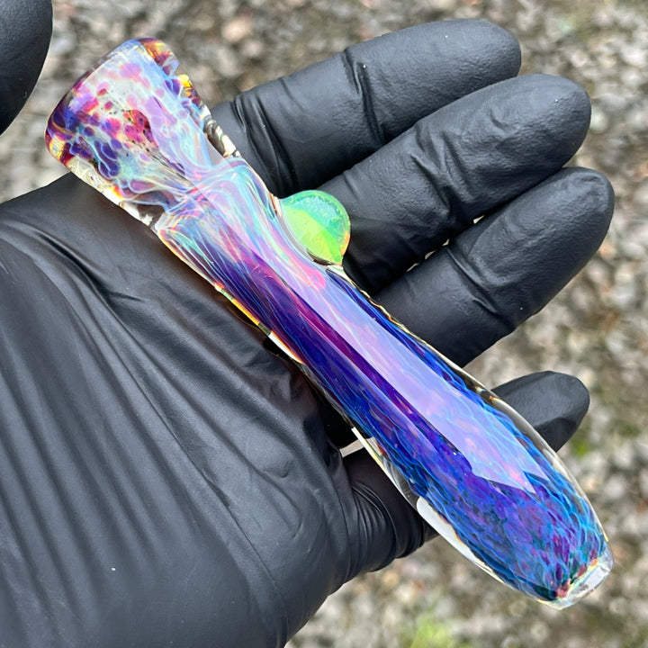 Purple Nebula Chillum Glass Pipe Tako Glass   