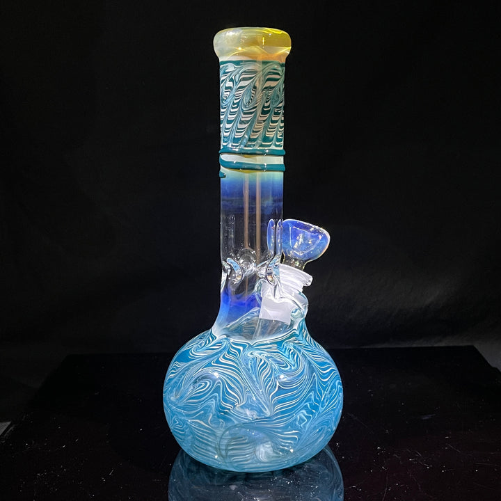 8" Bubble Color Rake Bong Glass Pipe Mary Jane's Glass