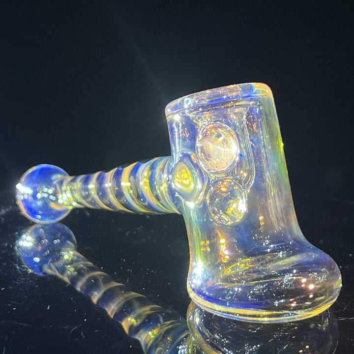 Silver Fumed Hash Hammer Glass Pipe Crondo Glassics   