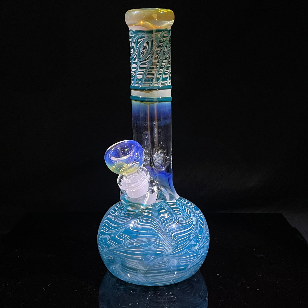 8" Bubble Color Rake Bong Glass Pipe Mary Jane's Glass