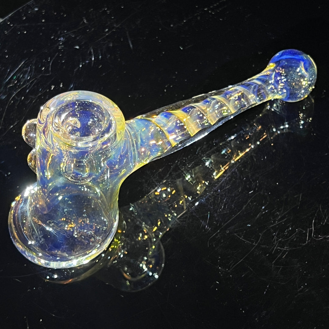 Silver Fumed Hash Hammer Glass Pipe Crondo Glassics   