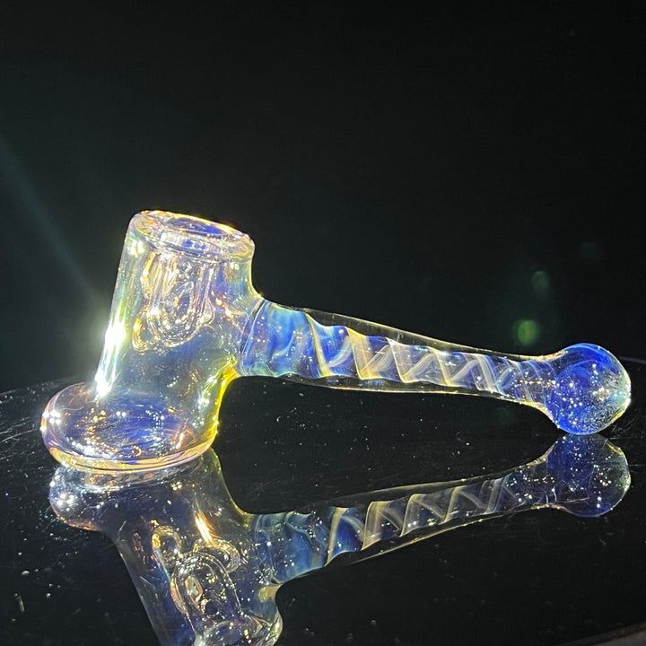 Silver Fumed Hash Hammer Glass Pipe Crondo Glassics   