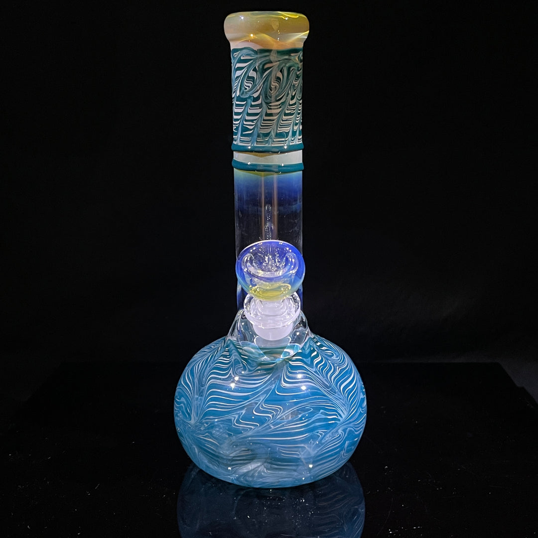 8" Bubble Color Rake Bong Glass Pipe Mary Jane's Glass