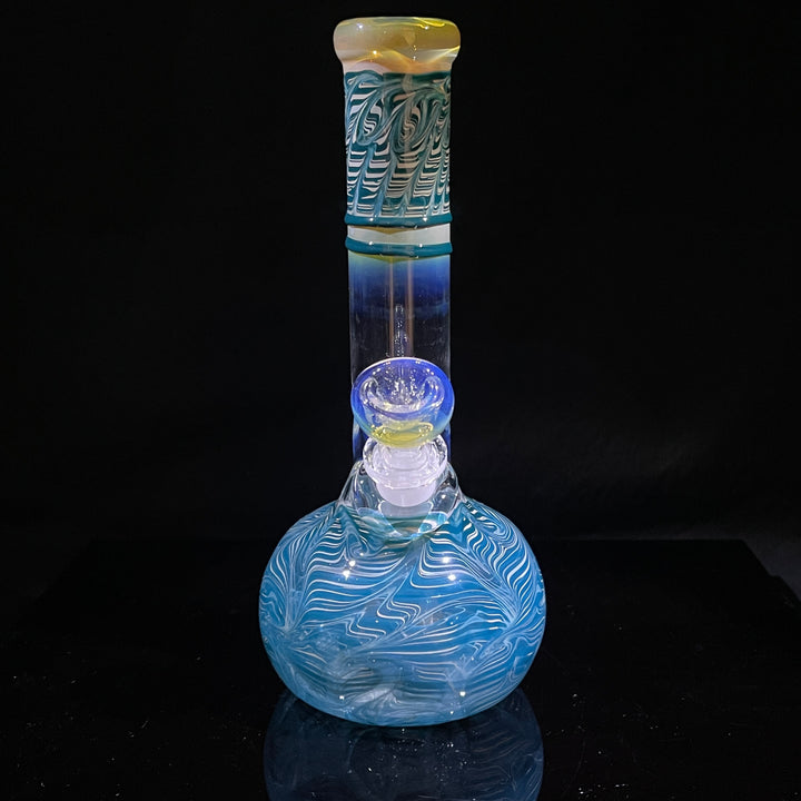 8" Bubble Color Rake Bong Glass Pipe Mary Jane's Glass