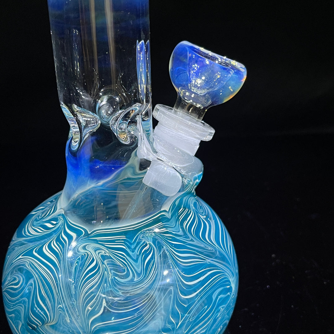 8" Bubble Color Rake Bong Glass Pipe Mary Jane's Glass