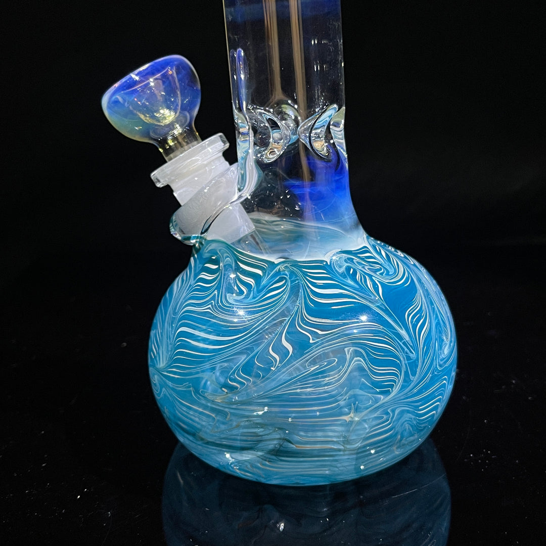 8" Bubble Color Rake Bong Glass Pipe Mary Jane's Glass