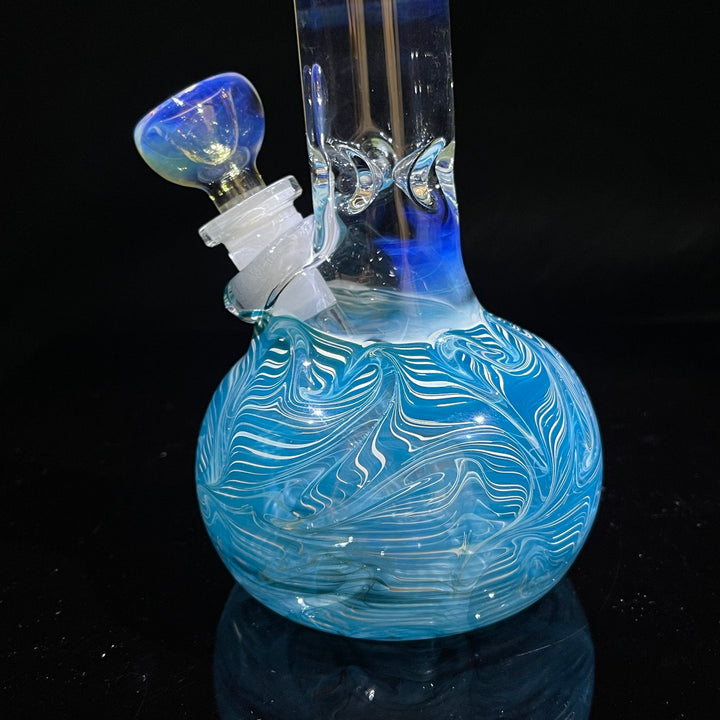 8" Bubble Color Rake Bong Glass Pipe Mary Jane's Glass